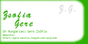 zsofia gere business card